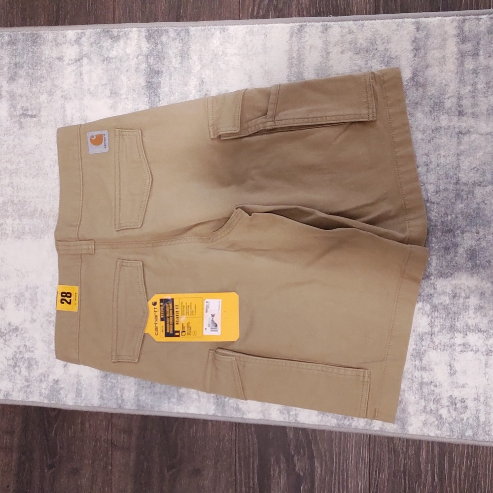 Rugged Flex Carhartt Relaxed Fit Canvas Cargo Work Short 28 and 11" Inseam - Picture 3 of 6